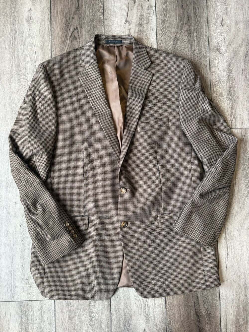 Lauren Ralph Lauren Brown Houndstooth Blazer Sport Coat